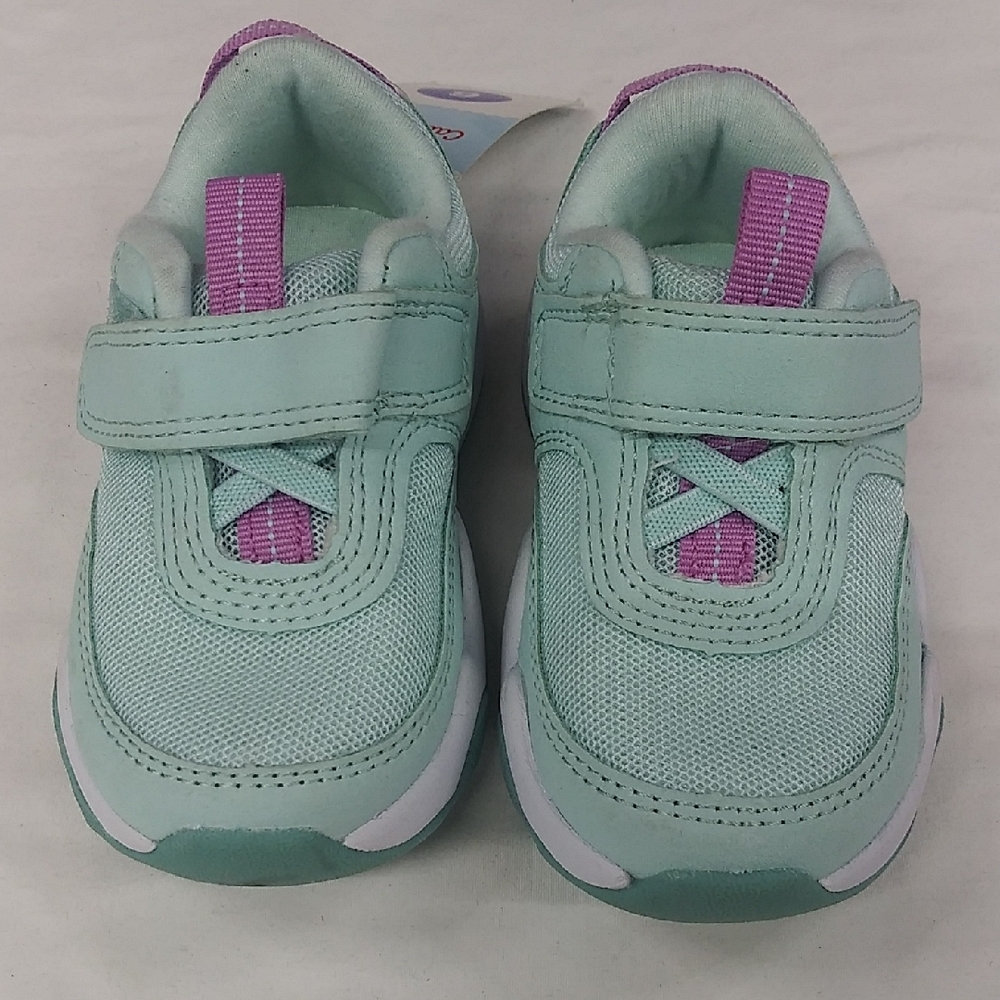 Kids Mint Green and Purple Sneakers